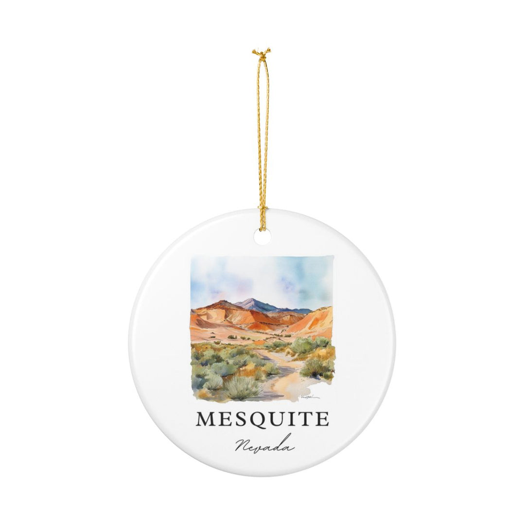Mesquite Nevada Ornament: Unique Mesquite Souvenir, Mesquite Nevada Xmas Decor, and Authentic Mesquite Gift