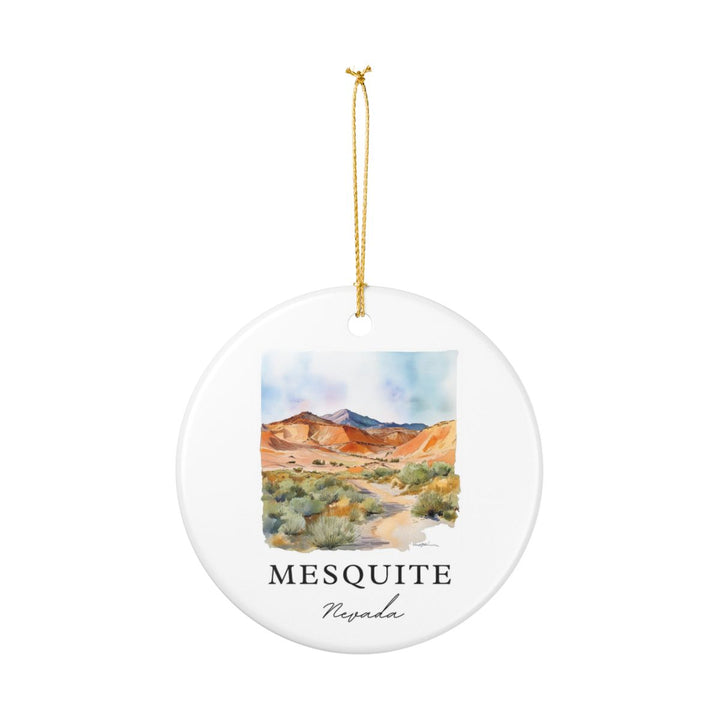 Mesquite Nevada Ornament: Unique Mesquite Souvenir, Mesquite Nevada Xmas Decor, and Authentic Mesquite Gift