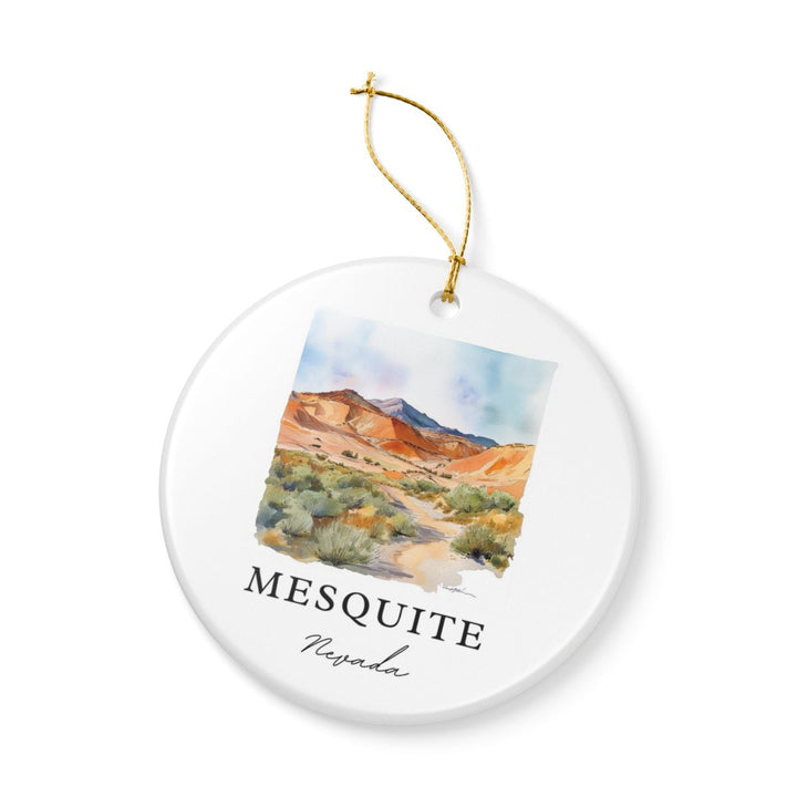 Mesquite Nevada Ornament: Unique Mesquite Souvenir, Mesquite Nevada Xmas Decor, and Authentic Mesquite Gift