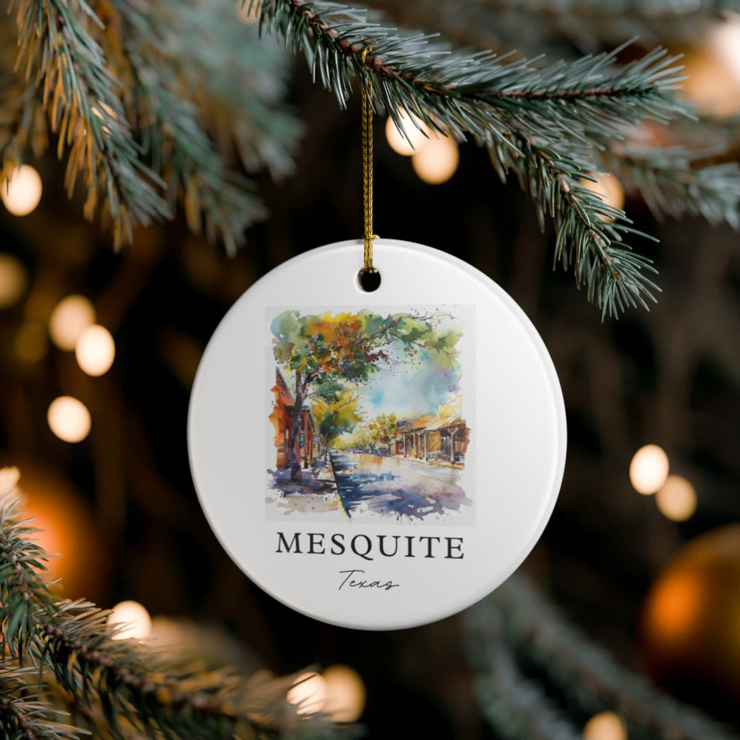 Mesquite Texas Ornament: Unique Mesquite Texas Souvenir, Mesquite Texas Xmas Decor, and Authentic Mesquite Texas Gift