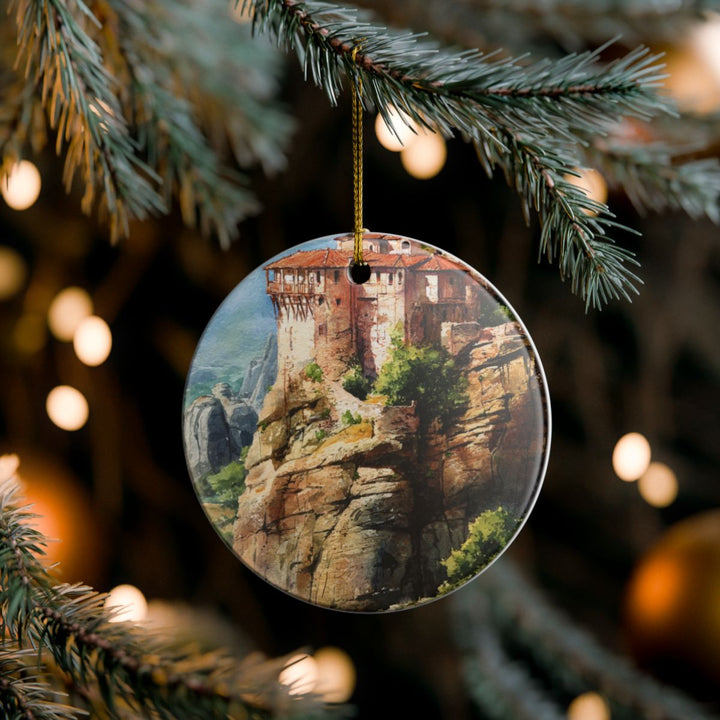 Meteora Greece Ornament: Unique Meteora Greece Souvenir, Meteora Greece Xmas Decor, and Authentic Meteora Greece Gift