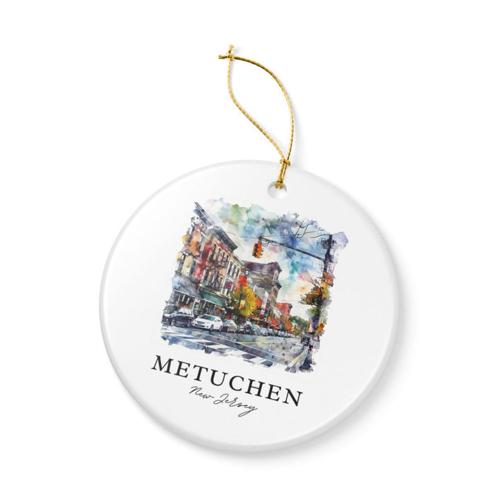 Metuchen New Jersey Ornament: Unique Metuchen Souvenir, Metuchen New Jersey Xmas Decor, and Authentic Metuchen Gift