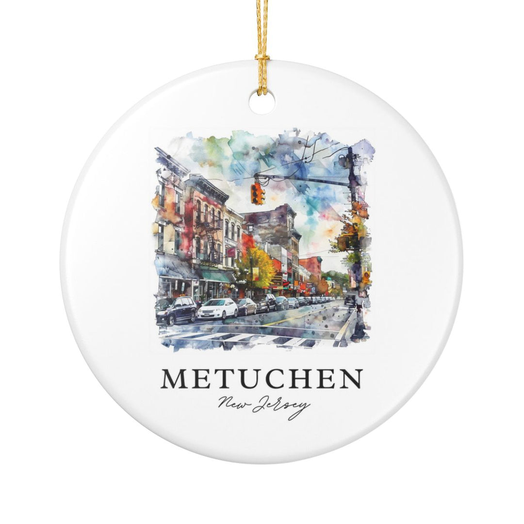 Metuchen New Jersey Ornament: Unique Metuchen Souvenir, Metuchen New Jersey Xmas Decor, and Authentic Metuchen Gift