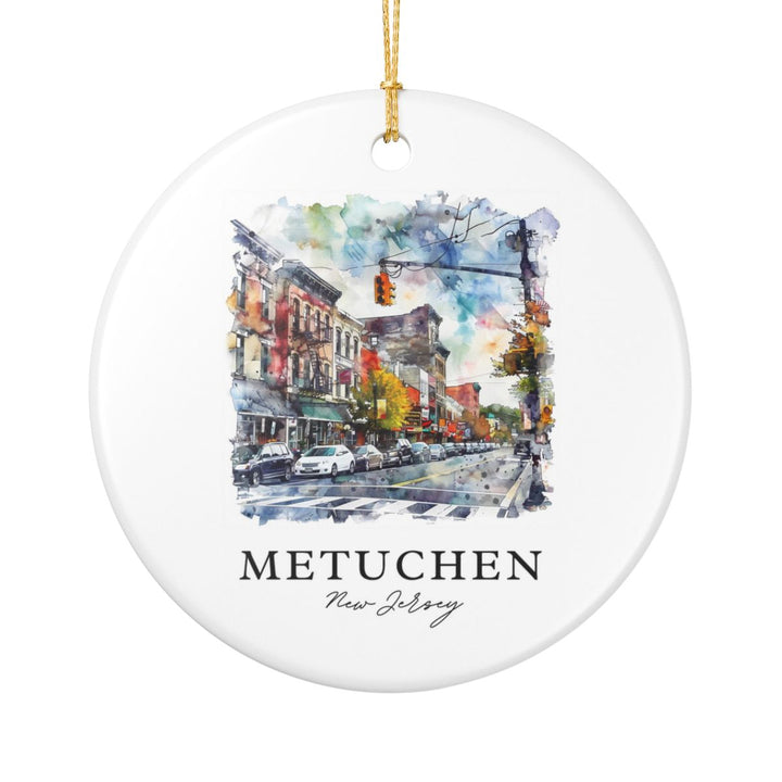 Metuchen New Jersey Ornament: Unique Metuchen Souvenir, Metuchen New Jersey Xmas Decor, and Authentic Metuchen Gift