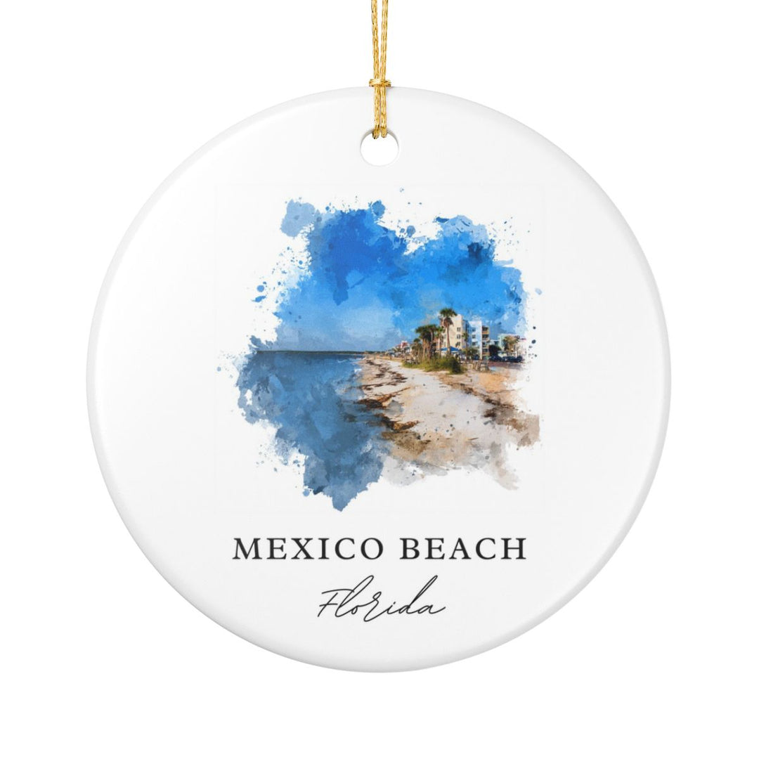 Mexico Beach Florida Ornament: Unique Mexico Beach Souvenir, Mexico Beach Florida Xmas Decor, and Authentic Mexico Beach Gift