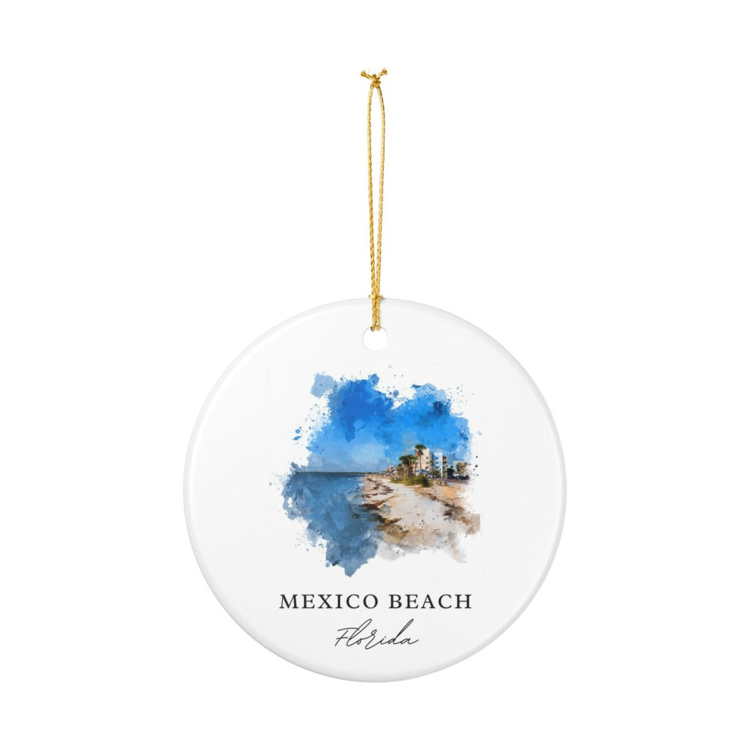 Mexico Beach Florida Ornament: Unique Mexico Beach Souvenir, Mexico Beach Florida Xmas Decor, and Authentic Mexico Beach Gift