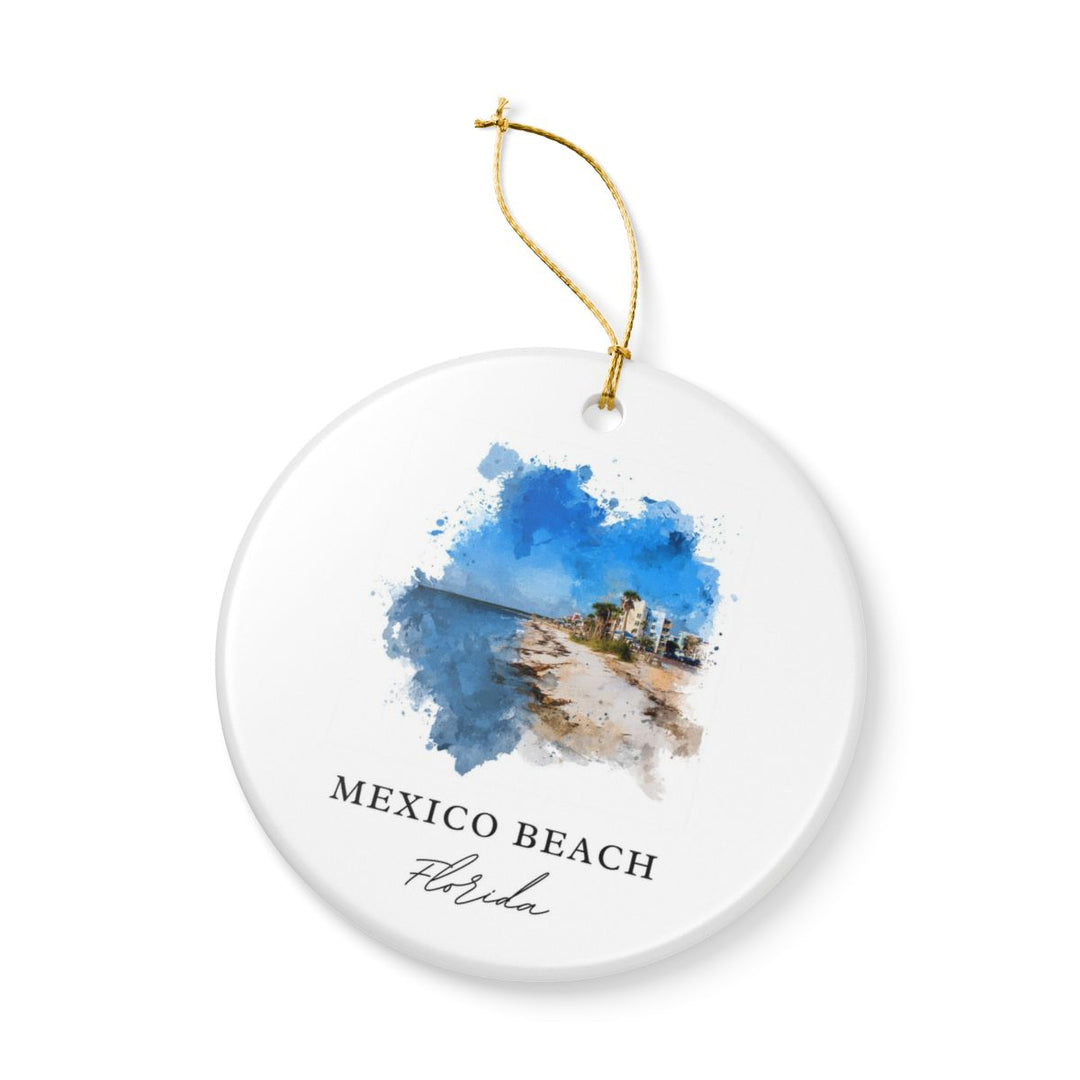 Mexico Beach Florida Ornament: Unique Mexico Beach Souvenir, Mexico Beach Florida Xmas Decor, and Authentic Mexico Beach Gift