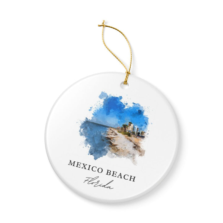 Mexico Beach Florida Ornament: Unique Mexico Beach Souvenir, Mexico Beach Florida Xmas Decor, and Authentic Mexico Beach Gift