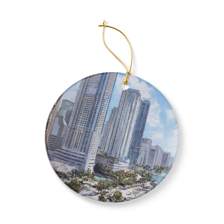 Miami Beach Florida USA Ornament: Unique Miami Beach Souvenir, Miami Beach Florida Xmas Decor, and Authentic Miami Beach Gift