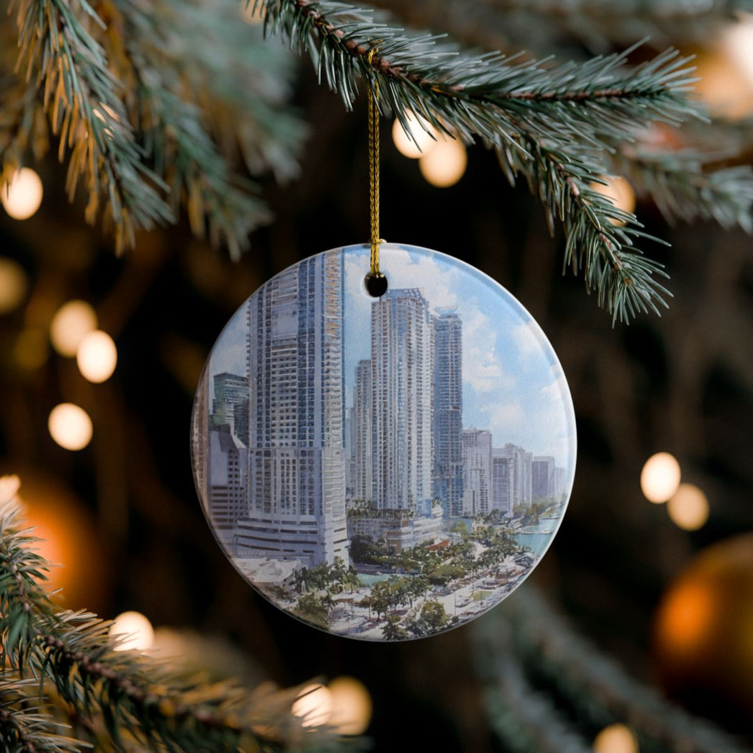 Miami Beach Florida USA Ornament: Unique Miami Beach Souvenir, Miami Beach Florida Xmas Decor, and Authentic Miami Beach Gift