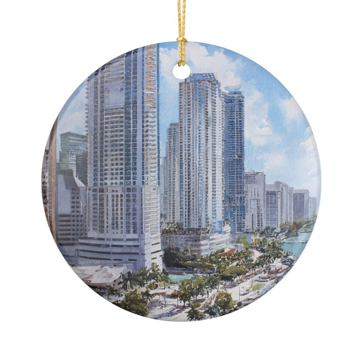 Miami Beach Florida USA Ornament: Unique Miami Beach Souvenir, Miami Beach Florida Xmas Decor, and Authentic Miami Beach Gift
