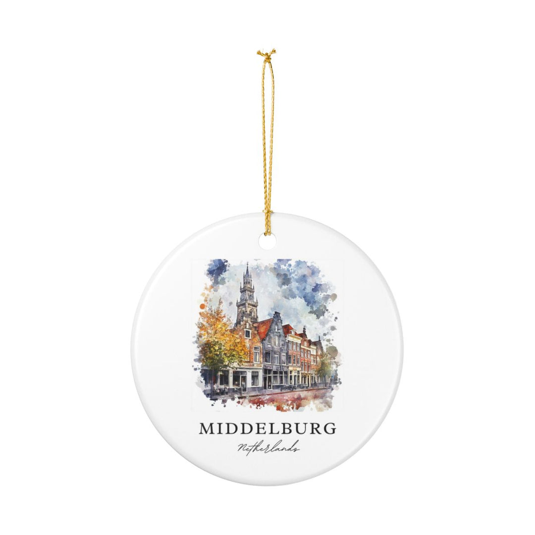 Middelburg Netherlands Ornament: Unique Middelburg Netherlands Souvenir, Middelburg Netherlands Xmas Decor, and Authentic Middelburg Netherlands Gift