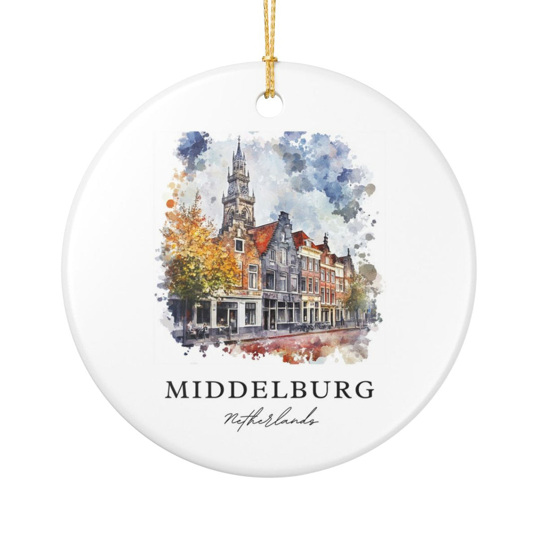 Middelburg Netherlands Ornament: Unique Middelburg Netherlands Souvenir, Middelburg Netherlands Xmas Decor, and Authentic Middelburg Netherlands Gift