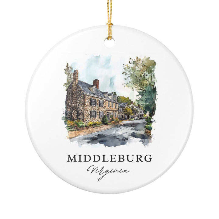 Middleburg Virginia Ornament: Unique Middleburg Souvenir, Middleburg Virginia Xmas Decor, and Authentic Middleburg Gift