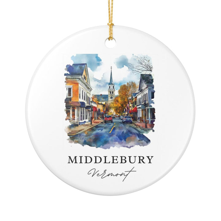 Middlebury Vermont USA Ornament: Unique Middlebury Souvenir, Middlebury Vermont Xmas Decor, and Authentic Middlebury Gift