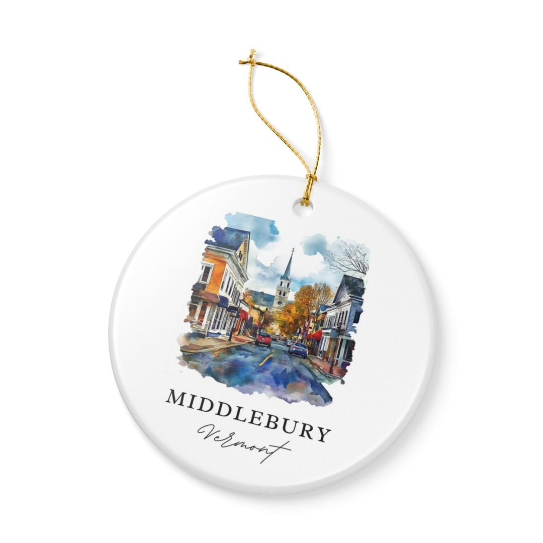 Middlebury Vermont USA Ornament: Unique Middlebury Souvenir, Middlebury Vermont Xmas Decor, and Authentic Middlebury Gift
