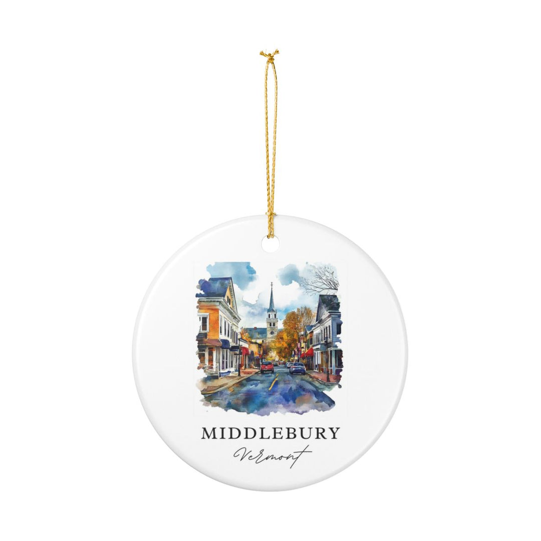 Middlebury Vermont USA Ornament: Unique Middlebury Souvenir, Middlebury Vermont Xmas Decor, and Authentic Middlebury Gift