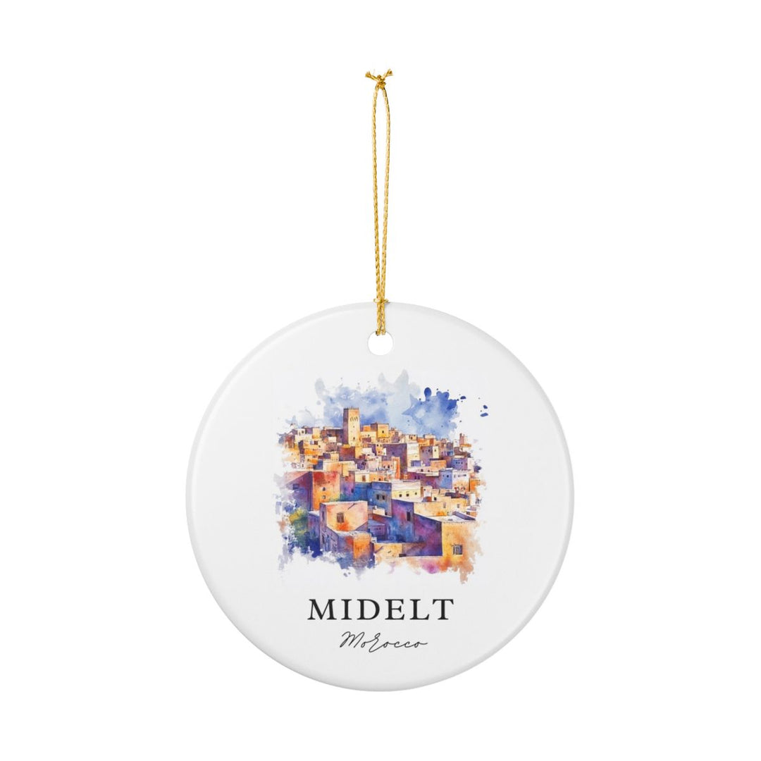 Midelt Morocco Ornament: Unique Midelt Souvenir, Midelt Morocco Xmas Decor, and Authentic Midelt Gift