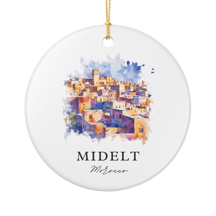 Midelt Morocco Ornament: Unique Midelt Souvenir, Midelt Morocco Xmas Decor, and Authentic Midelt Gift