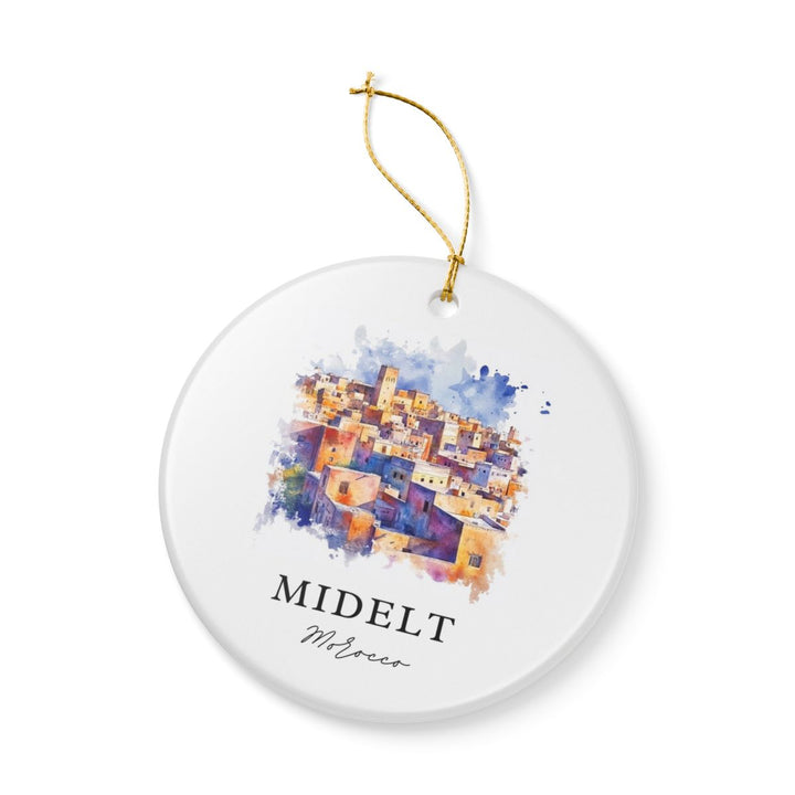 Midelt Morocco Ornament: Unique Midelt Souvenir, Midelt Morocco Xmas Decor, and Authentic Midelt Gift