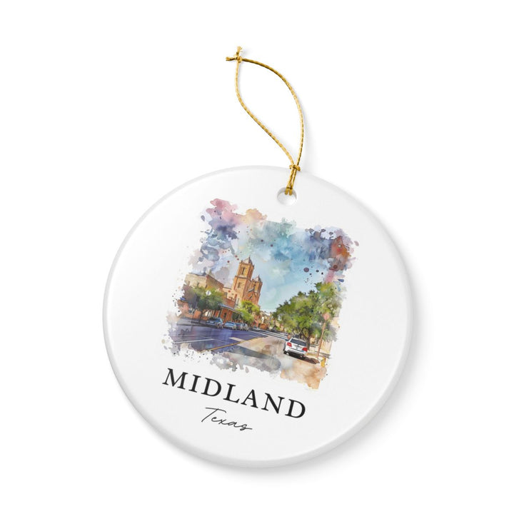 Midland Texas Ornament: Unique Midland Souvenir, Midland Texas Xmas Decor, and Authentic Midland Gift
