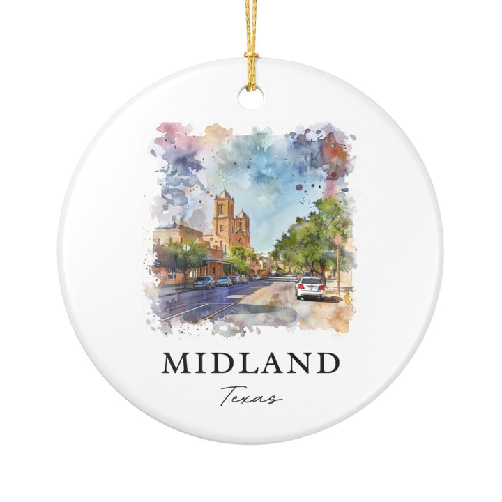 Midland Texas Ornament: Unique Midland Souvenir, Midland Texas Xmas Decor, and Authentic Midland Gift
