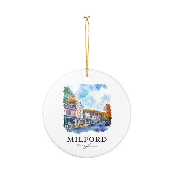 Milford Pennsylvania USA Ornament: Unique Milford Souvenir, Milford Pennsylvania Xmas Decor, and Authentic Milford Gift