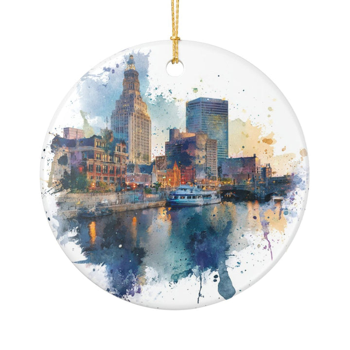 Milwaukee Wisconsin Ornament: Unique Milwaukee Souvenir, Milwaukee Wisconsin Xmas Decor, and Authentic Milwaukee Gift