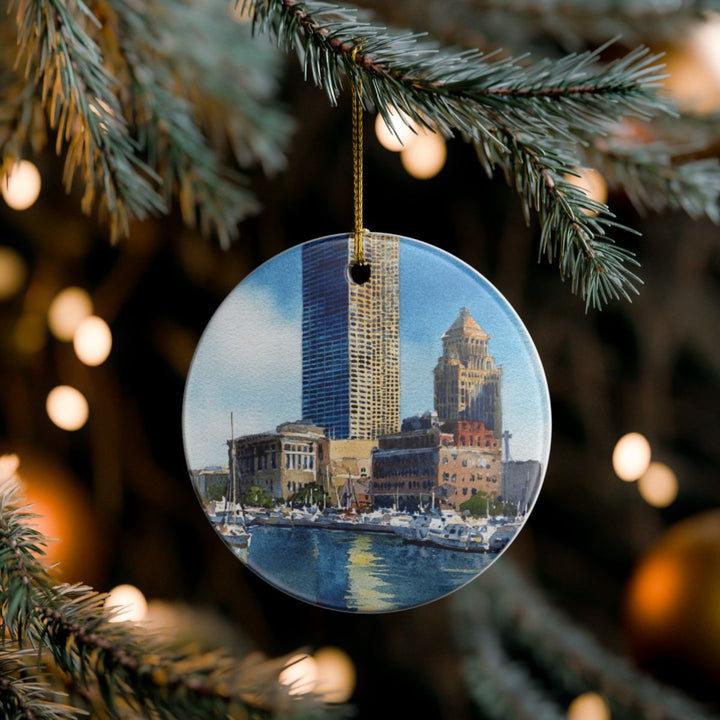Milwaukee Wisconsin USA Ornament: Unique Milwaukee Souvenir, Milwaukee Wisconsin Xmas Decor, and Authentic Milwaukee Gift