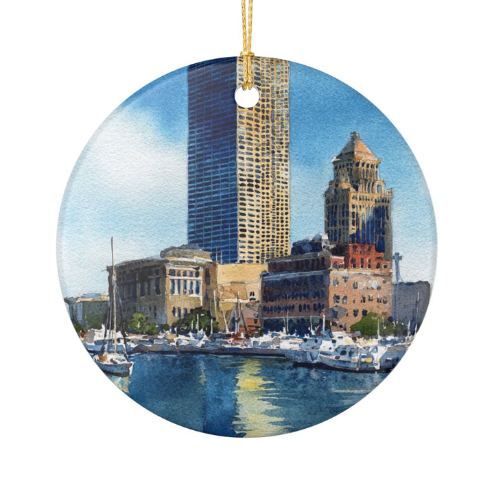Milwaukee Wisconsin USA Ornament: Unique Milwaukee Souvenir, Milwaukee Wisconsin Xmas Decor, and Authentic Milwaukee Gift