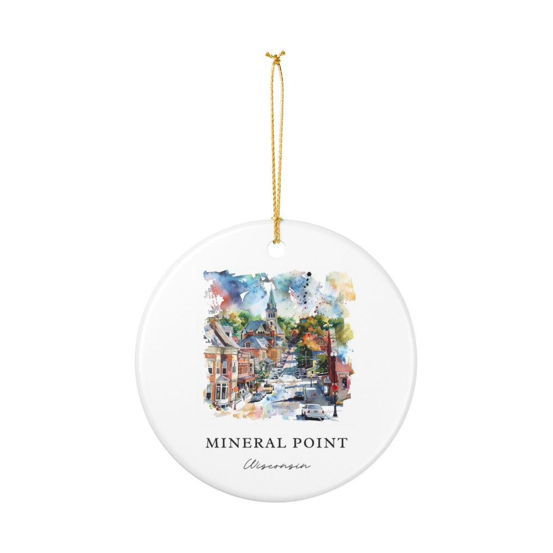 Mineral Point Wisconsin WI Ornament: Unique Mineral Point Wisconsin Souvenir, Mineral Point Wisconsin Wisconsin Xmas Decor