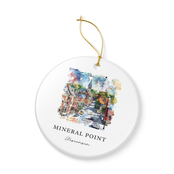 Mineral Point Wisconsin WI Ornament: Unique Mineral Point Wisconsin Souvenir, Mineral Point Wisconsin Wisconsin Xmas Decor