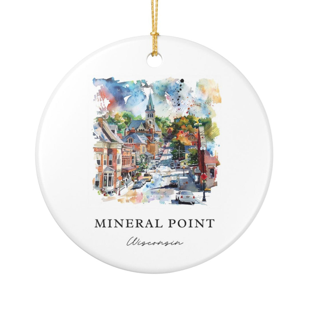 Mineral Point Wisconsin WI Ornament: Unique Mineral Point Wisconsin Souvenir, Mineral Point Wisconsin Wisconsin Xmas Decor