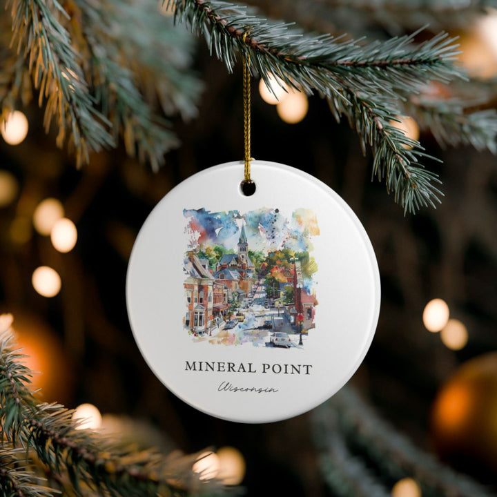Mineral Point Wisconsin WI Ornament: Unique Mineral Point Wisconsin Souvenir, Mineral Point Wisconsin Wisconsin Xmas Decor