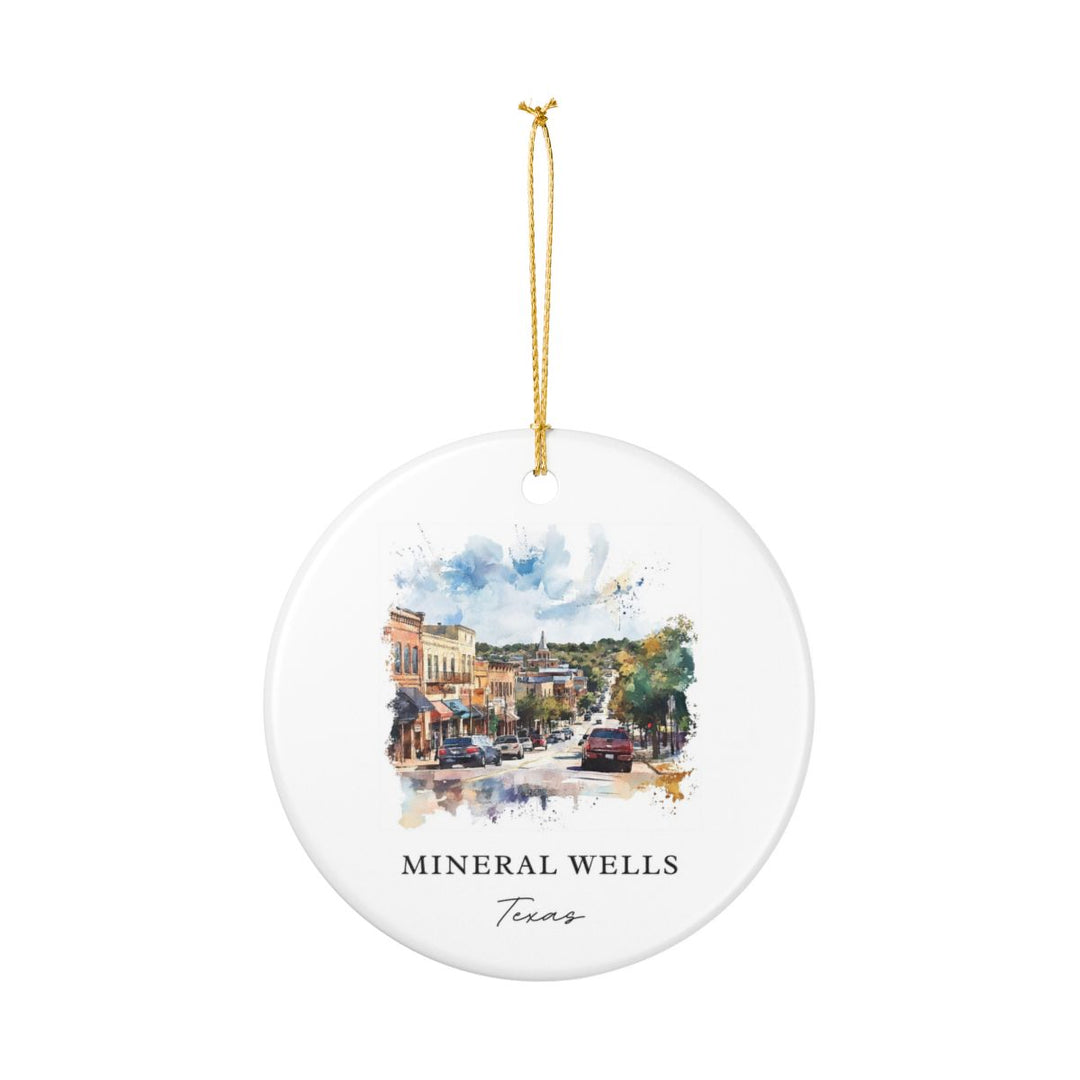 Mineral Wells Texas Ornament: Unique Mineral Wells Souvenir, Mineral Wells Texas Xmas Decor, and Authentic Mineral Wells Gift