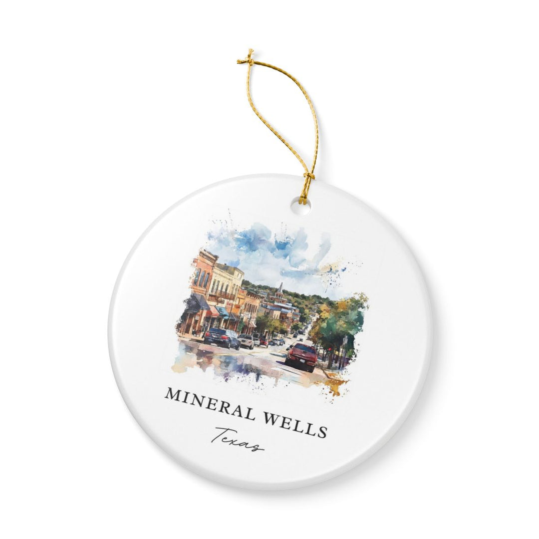 Mineral Wells Texas Ornament: Unique Mineral Wells Souvenir, Mineral Wells Texas Xmas Decor, and Authentic Mineral Wells Gift