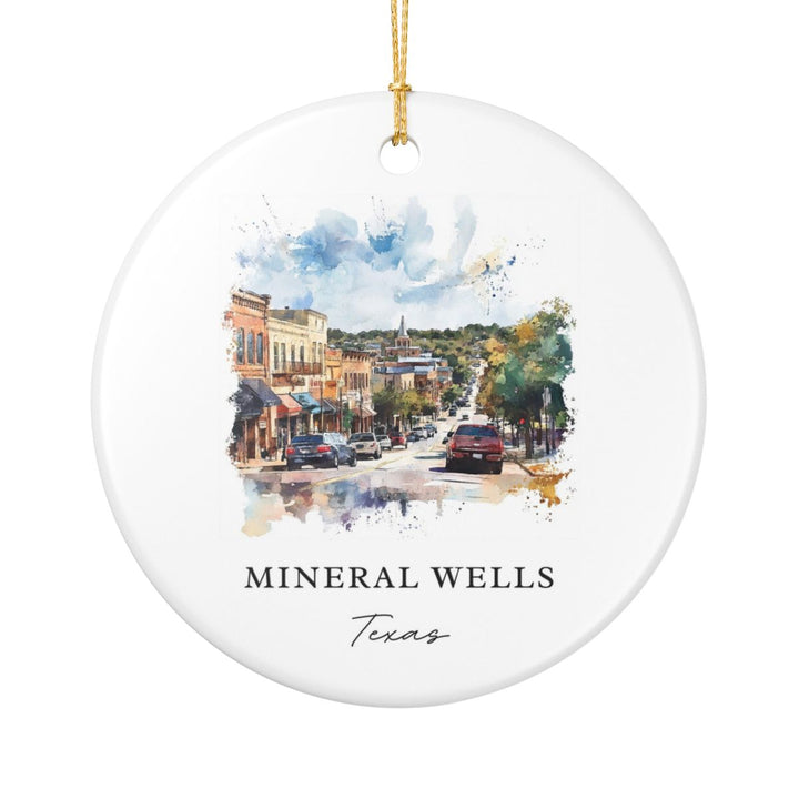 Mineral Wells Texas Ornament: Unique Mineral Wells Souvenir, Mineral Wells Texas Xmas Decor, and Authentic Mineral Wells Gift
