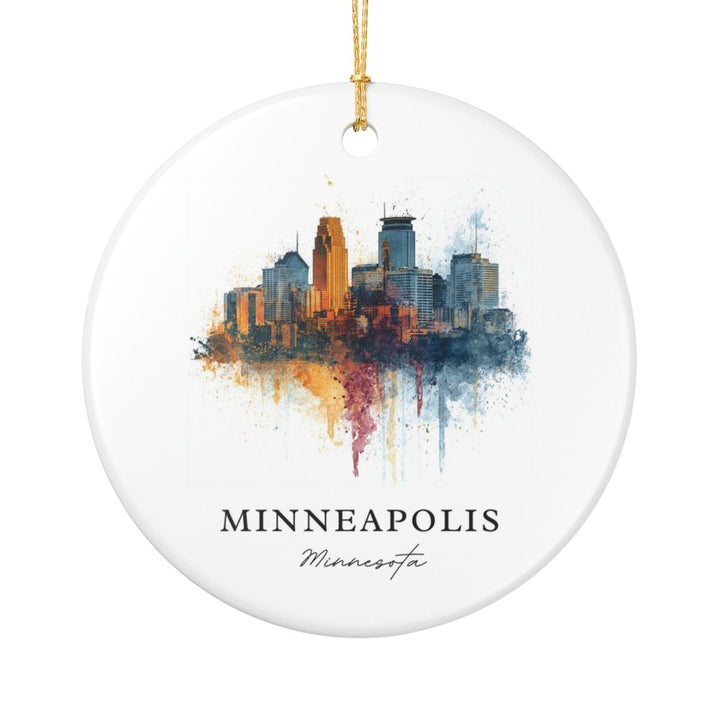 Minneapolis Minnesota Ornament: Unique Minneapolis Souvenir, Minneapolis Minnesota Xmas Decor, and Authentic Minneapolis Gift