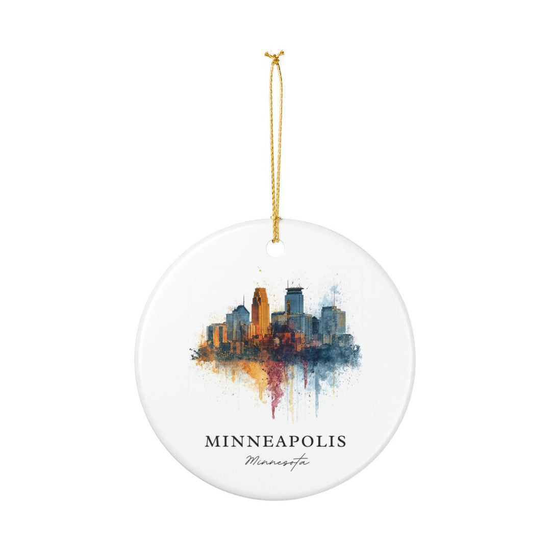 Minneapolis Minnesota Ornament: Unique Minneapolis Souvenir, Minneapolis Minnesota Xmas Decor, and Authentic Minneapolis Gift