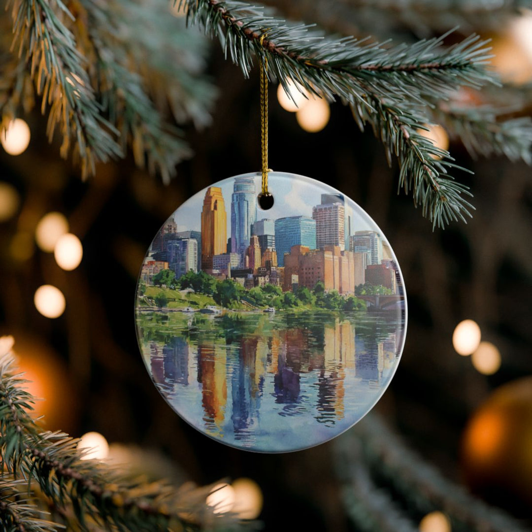 Minneapolis MN Ornament: Unique Minneapolis Souvenir, Minneapolis Minnesota Xmas Decor, and Authentic Minneapolis Gift