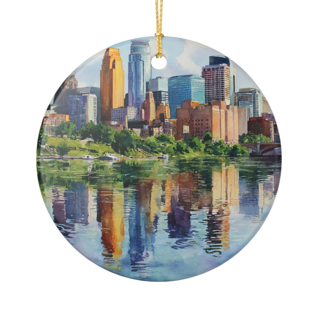 Minneapolis MN Ornament: Unique Minneapolis Souvenir, Minneapolis Minnesota Xmas Decor, and Authentic Minneapolis Gift