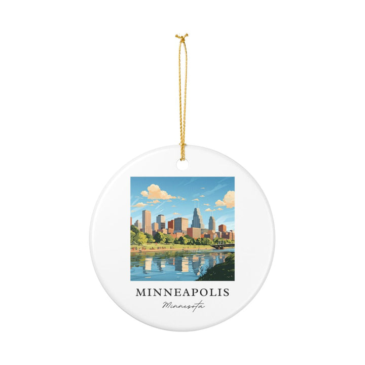 Minneapolis Ornament: Unique Minneapolis Souvenir, Minneapolis Xmas Decor, and Authentic Minneapolis Gift