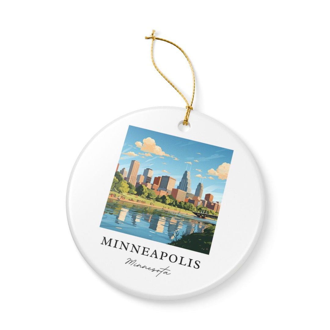 Minneapolis Ornament: Unique Minneapolis Souvenir, Minneapolis Xmas Decor, and Authentic Minneapolis Gift
