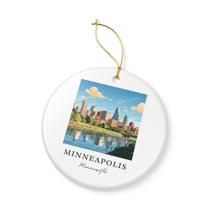 Minneapolis Ornament: Unique Minneapolis Souvenir, Minneapolis Xmas Decor, and Authentic Minneapolis Gift