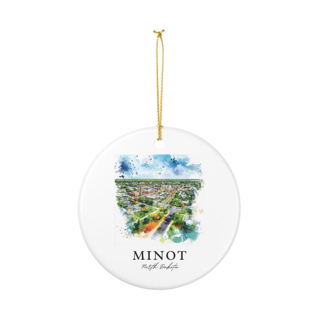 Minot North Dakota Ornament: Unique Minot Souvenir, Minot North Dakota Xmas Decor, and Authentic Minot Gift