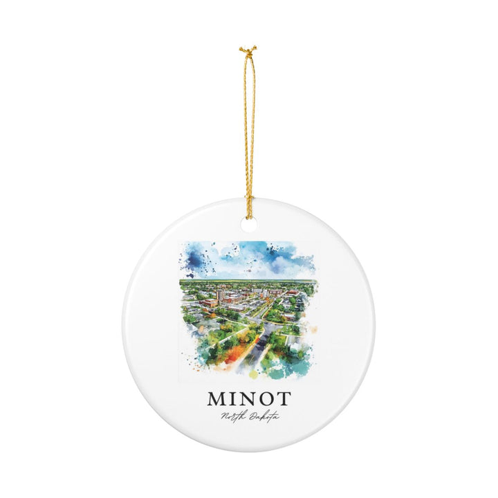 Minot North Dakota Ornament: Unique Minot Souvenir, Minot North Dakota Xmas Decor, and Authentic Minot Gift