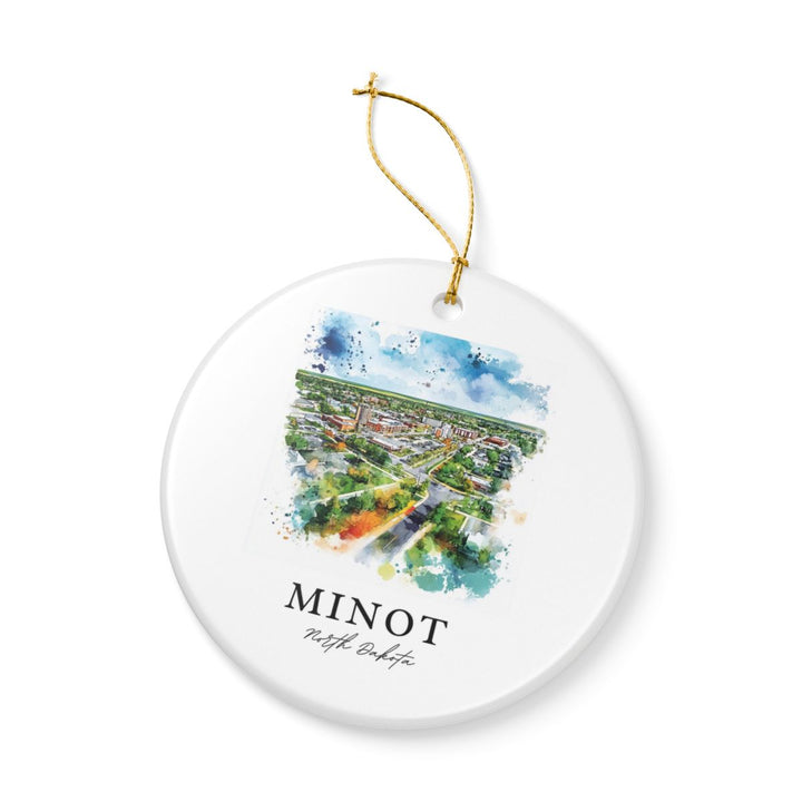 Minot North Dakota Ornament: Unique Minot Souvenir, Minot North Dakota Xmas Decor, and Authentic Minot Gift