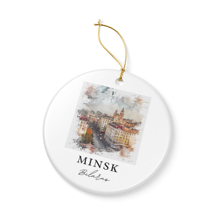 Minsk Belarus Ornament: Unique Minsk Souvenir, Minsk Belarus Xmas Decor, and Authentic Minsk Gift