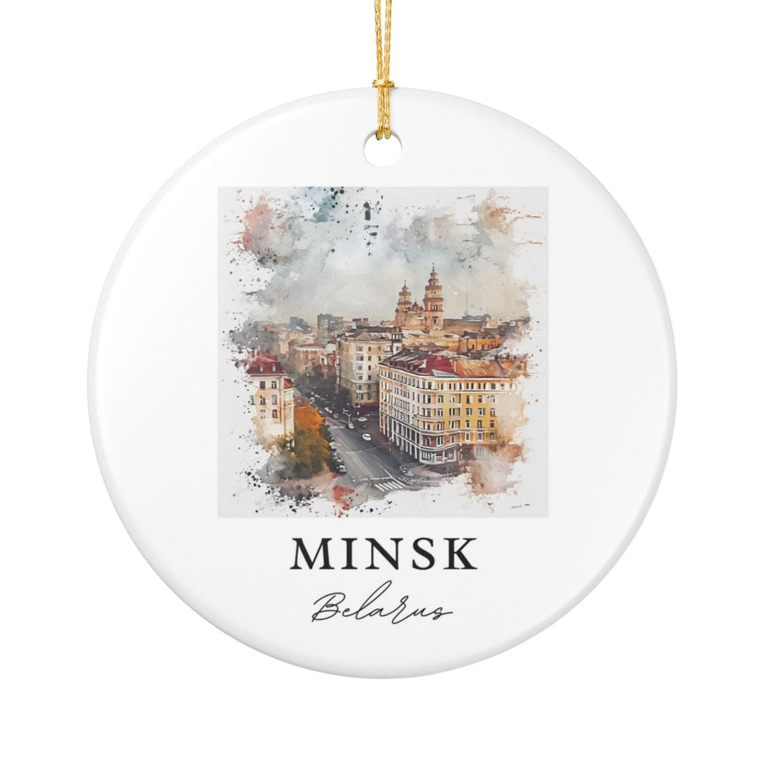 Minsk Belarus Ornament: Unique Minsk Souvenir, Minsk Belarus Xmas Decor, and Authentic Minsk Gift