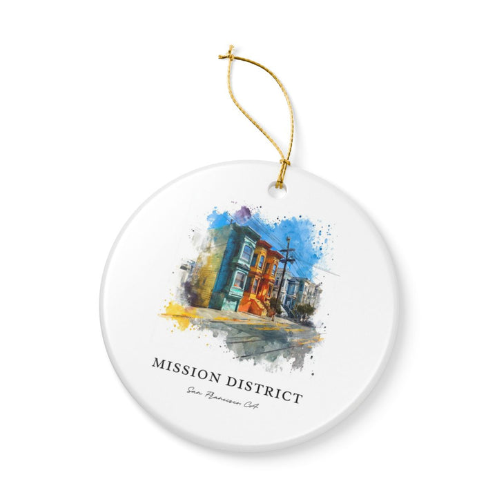 Mission District California Ornament: Unique Mission District Souvenir, Mission District California Xmas Decor, and Authentic Mission District Gift